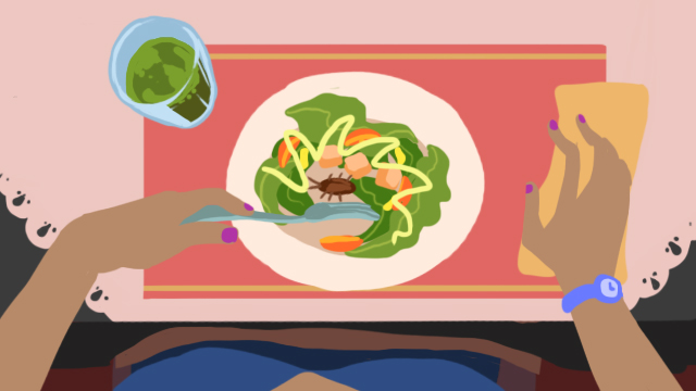 6. You're eating at a fancy restaurant, and then find a bug in your salad. How do you react?